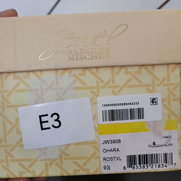 NEW Jewel Badgley Mischka Womens Rose Gold-Tone Size 9.5 Ankle Strap Sandals - Picture 9 of 9